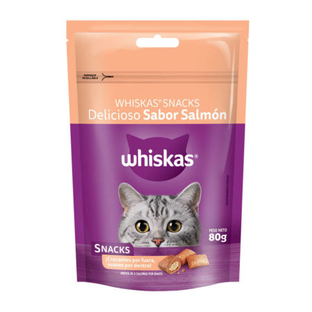 Whiskas Snacks Sabor Salmón para Gato Adulto 80g