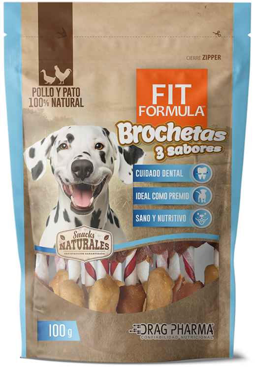 Fit Formula Brochetas 3 Sabores para Perros 100g