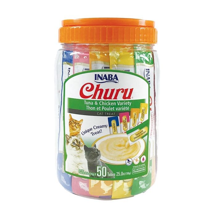 CHURU Variedades de Atún y Pollo Pote 50 Sobres