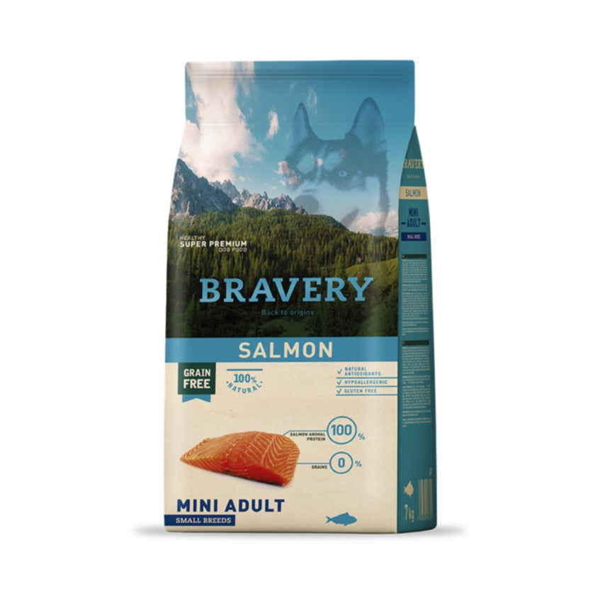 Bravery Salmón Mini Adulto Razas Pequeñas 7 kg