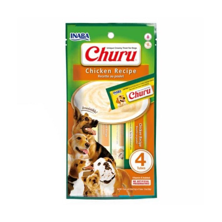 Churu INABA Receta de Pollo para Perros - Pack 4 Tubos