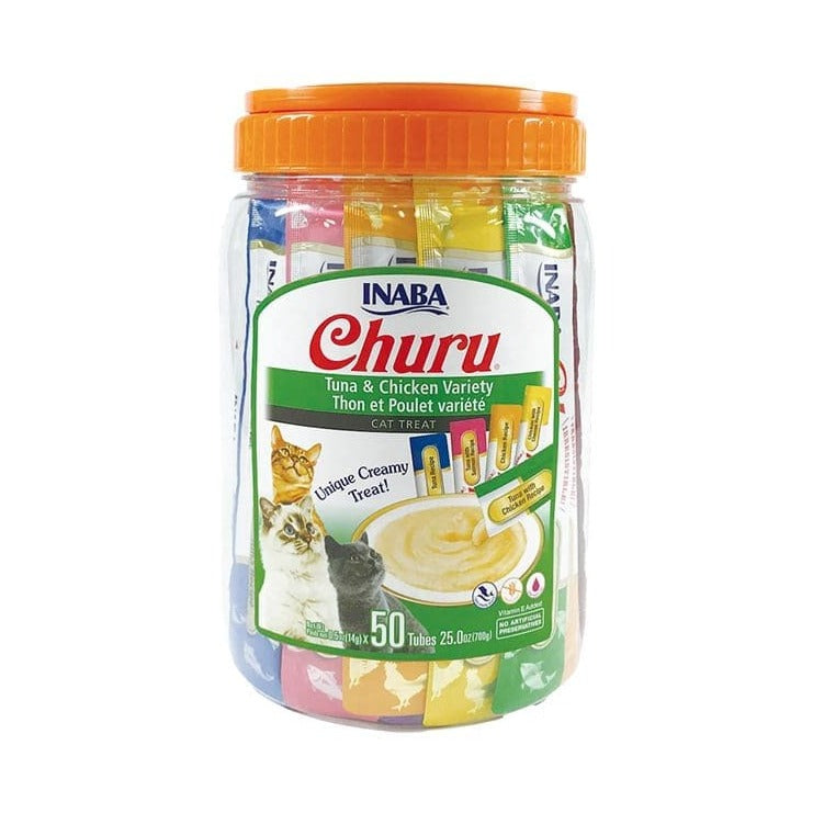 CHURU Variedades de Atún y Pollo Pote 50 Sobres