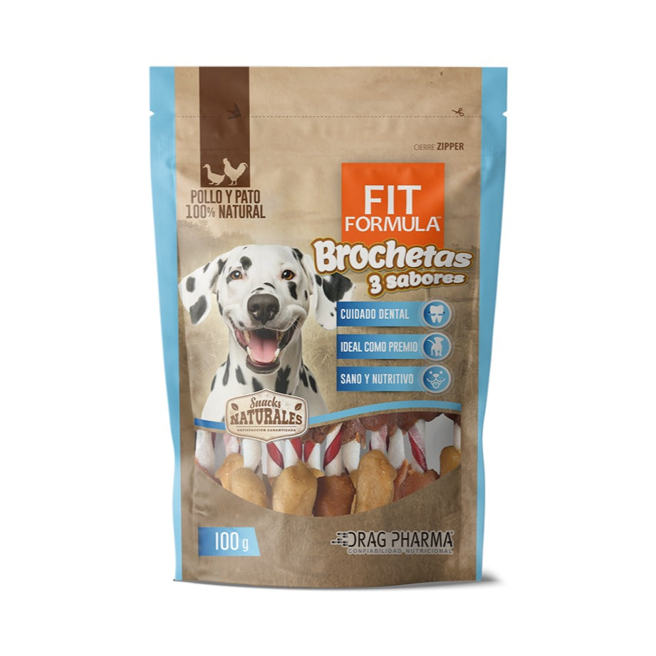 Fit Formula Brochetas 3 Sabores para Perros 100g