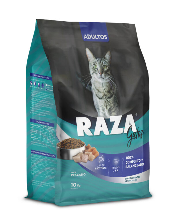 Raza Gatos Adultos Pescado 10kg