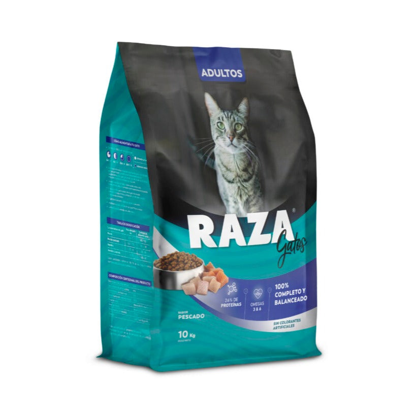 Raza Gatos Adultos Pescado 10kg