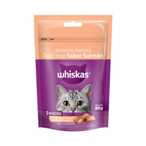 Whiskas Snacks Sabor Salmón para Gato Adulto 80g